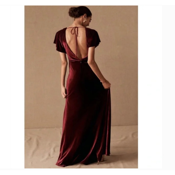 Jenny Yoo Ellis Dress 2 BHLDN Velvet Red NEW - Picture 2 of 6